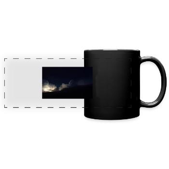Thunderstorms at night - Full Colour Panoramic Mug - black - Front