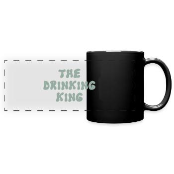 Le roi de la boisson - Mug panoramique uni - noir - Devant