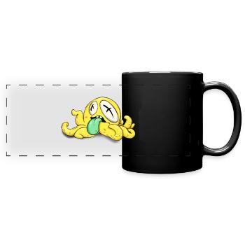 Okto - Panorama-Tasse farbig - Schwarz - Vorne
