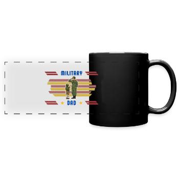 Dad Vater Vatertag Militär Soldaten - Panorama-Tasse farbig - Schwarz - Vorne