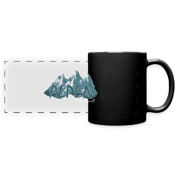 Design alpin par Pioswelt - Mug panoramique uni - noir - Devant