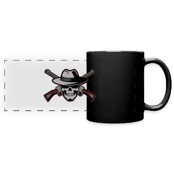 SCHÄDEL - Panorama-Tasse farbig - Schwarz - Vorne