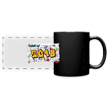 Rebel Wave 2018 Graffiti – 7 Jahre Urban Spirit - Panorama-Tasse farbig - Schwarz - Vorne