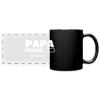 Werdender Papa - Panorama-Tasse farbig - Schwarz - Vorne
