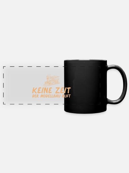 Modelleisenbahn Lok Modellbau Modelleisenbahner - Panorama-Tasse farbig - Schwarz