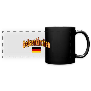 Gelsenkirchen German flag - Full Colour Panoramic Mug - black - Front