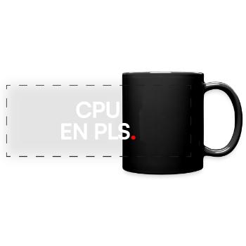 CPU en PLS humour geek travail - Mug panoramique uni - noir - Devant