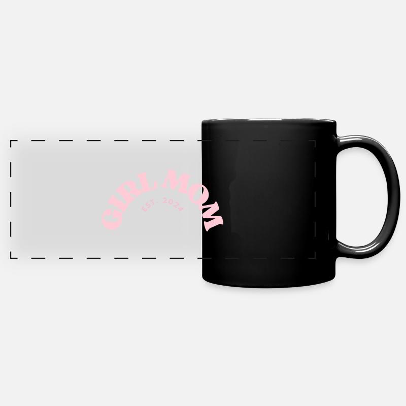 Fille Maman est. 2024 - Mug panoramique uni - noir