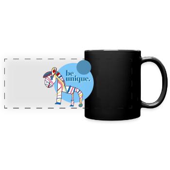 ZEBRA déchaîné - Mug panoramique uni - noir - Devant