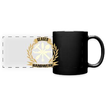 GLASER Handwerk - Panorama-Tasse farbig - Schwarz - Vorne