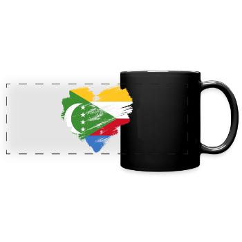 Comoros - Full Colour Panoramic Mug - black - Front
