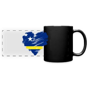 Curaçao - Panorama-Tasse farbig - Schwarz - Vorne