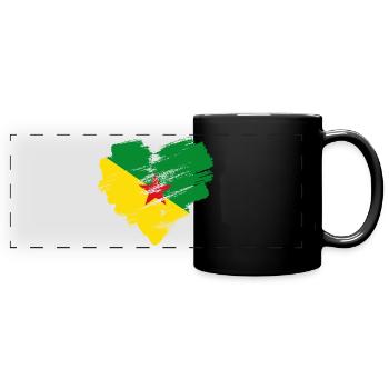 Guyane française - Mug panoramique uni - noir - Devant