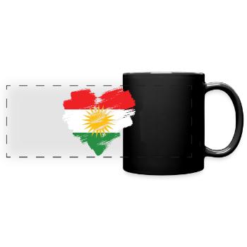 Kurdistan - Panorama-Tasse farbig - Schwarz - Vorne
