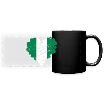Nigéria - Mug panoramique uni - noir - Devant