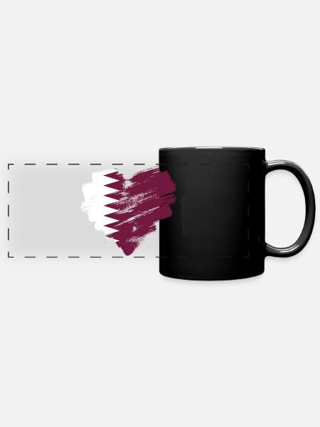Katar - Panorama-Tasse farbig - Schwarz