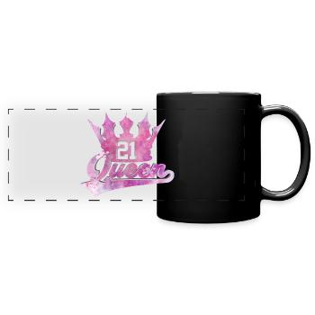 QUEEN 21ST BIRTHDAY SWEET 21 - Full Colour Panoramic Mug - black - Front