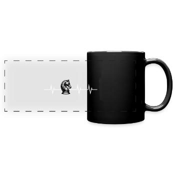 Heartbeat of Strategy - Chess Edition - Full Colour Panoramic Mug - black - Front