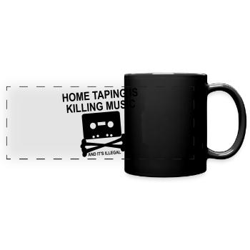 Personnaliser: Enregistrement à domicile - Mug panoramique uni - noir - Devant