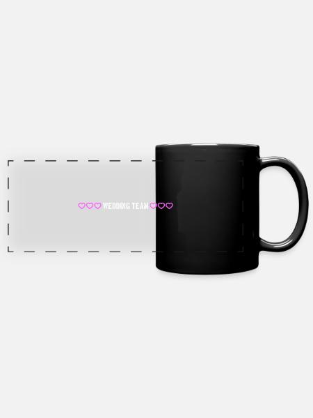 Coeurs d’équipe de mariage - Mug panoramique uni - noir