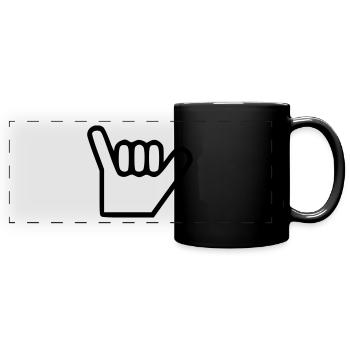surf - Mug panoramique uni - noir - Devant