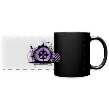 Occitanie region_croix_occitane2_violet - Mug panoramique uni - noir - Devant