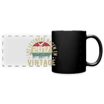 Legenden werden geboren 2017 Geburtstagsgeschenk 2017 - Panorama-Tasse farbig - Schwarz - Vorne