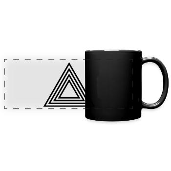 triangle_form - Panorama-Tasse farbig - Schwarz - Vorne