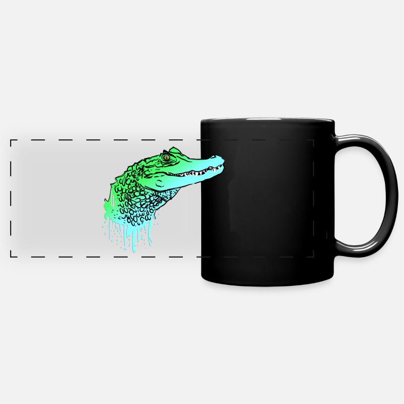 Crocodile crocodile lizard alligator - Full Colour Panoramic Mug - black
