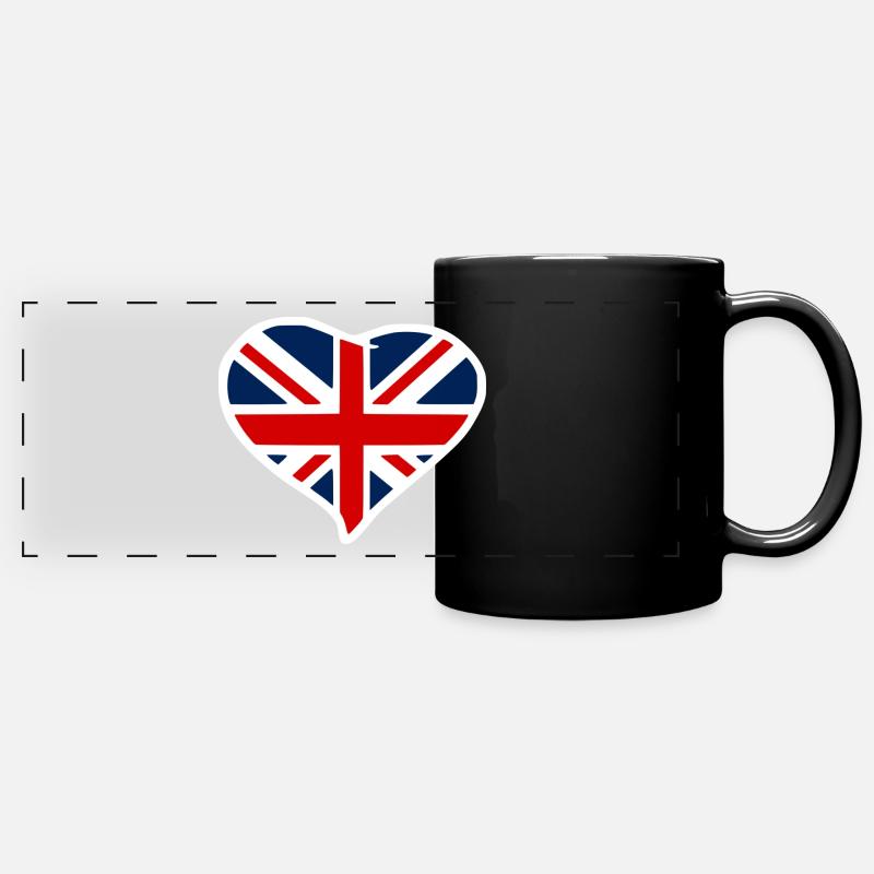 Union Jack - Mug panoramique uni - noir