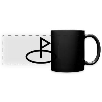 golf - Panorama-Tasse farbig - Schwarz - Vorne