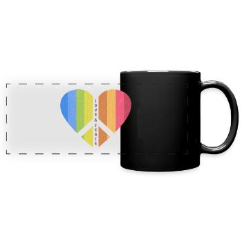 Peace Heart (Love One Edition) - Mug panoramique uni - noir - Devant