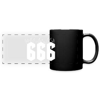 666 - Full Colour Panoramic Mug - black - Front