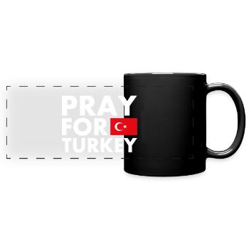 Pray for turkey - Mug panoramique uni - noir - Devant