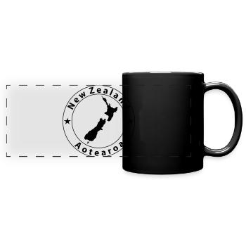 New Zealand Design 6 - Mug panoramique uni - noir - Devant