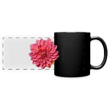 Great Dahlia - Full Colour Panoramic Mug - black - Front