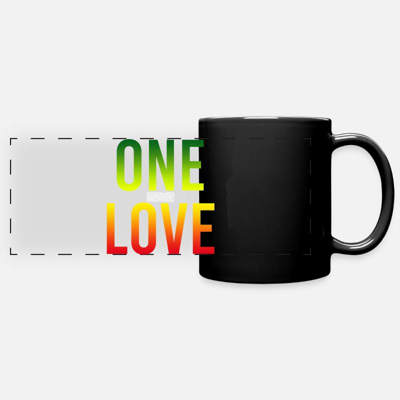 One Love Gradient : Unité dans la couleur - Mug panoramique uni - noir