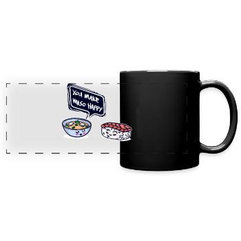 Sushi miso soup favorite food meal meal - Full Colour Panoramic Mug - black - Front