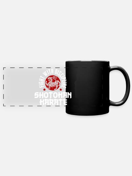 "Fight With Discipline" Shotokan T-Shirt Design - Panorama-Tasse farbig - Schwarz