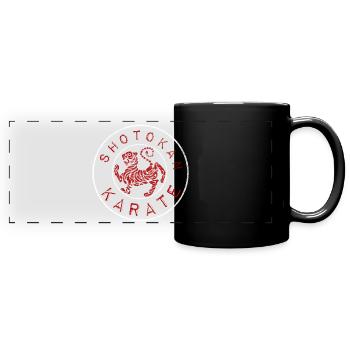 Logo de Karaté Shotokan circulaire - Mug panoramique uni - noir - Devant