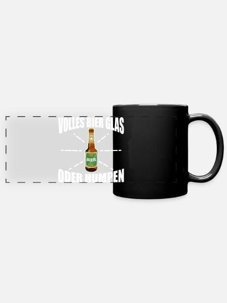 VOLLES BIER GLAS ODER HUMPEN - Panorama-Tasse farbig - Schwarz
