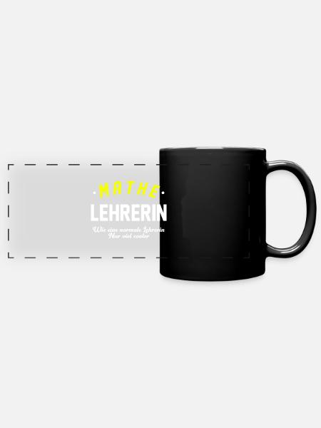 Mathe Lehrerin - Panorama-Tasse farbig - Schwarz