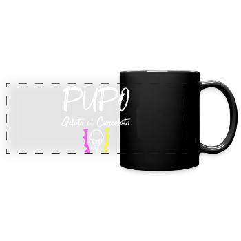 PUPO Cantante Gelato Italy Gift Funny - Full Colour Panoramic Mug - black - Front