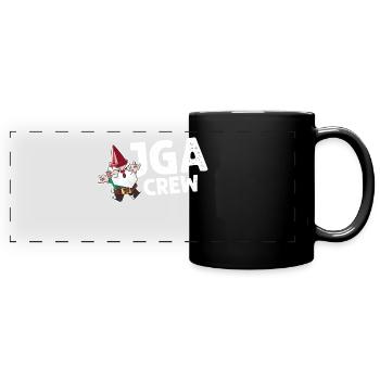 jga crew gartenzwerg - Panorama-Tasse farbig - Schwarz - Vorne