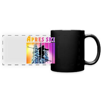 Apres ski - Mug panoramique uni - noir - Devant