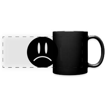 a sad face - Full Colour Panoramic Mug - black - Front