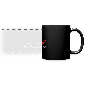 Mein Favorit - Panorama-Tasse farbig - Schwarz - Vorne
