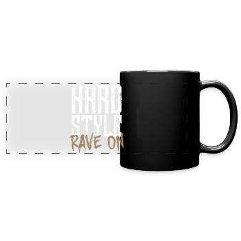 Musique rave hardstyle - Mug panoramique uni - noir - Devant