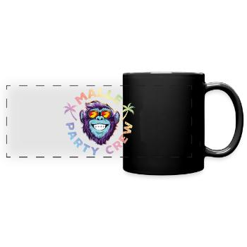 Malle party crew affe bunt - Panorama-Tasse farbig - Schwarz - Vorne