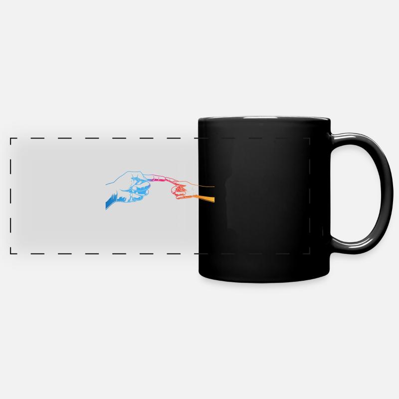 padre e figlia - Tazza colorata con vista - nero